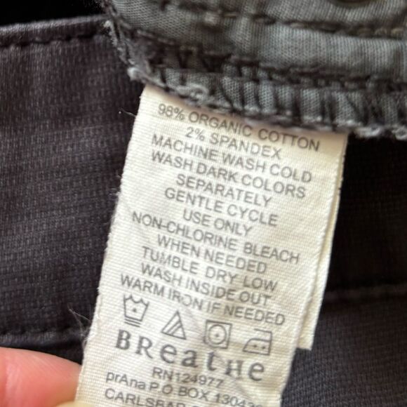Prana Breathe Pants Gray Womens Size 0 - Picture 8 of 8